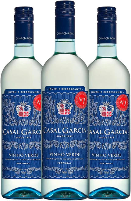 Kit com 3 Casal Garcia Vinho Branco Verde Aveleda 750Ml Trajadura