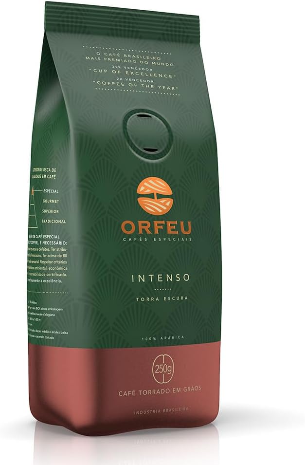 Orfeu Café Clássico em Grãos, 100% Arabica, Torra Média, 1kg