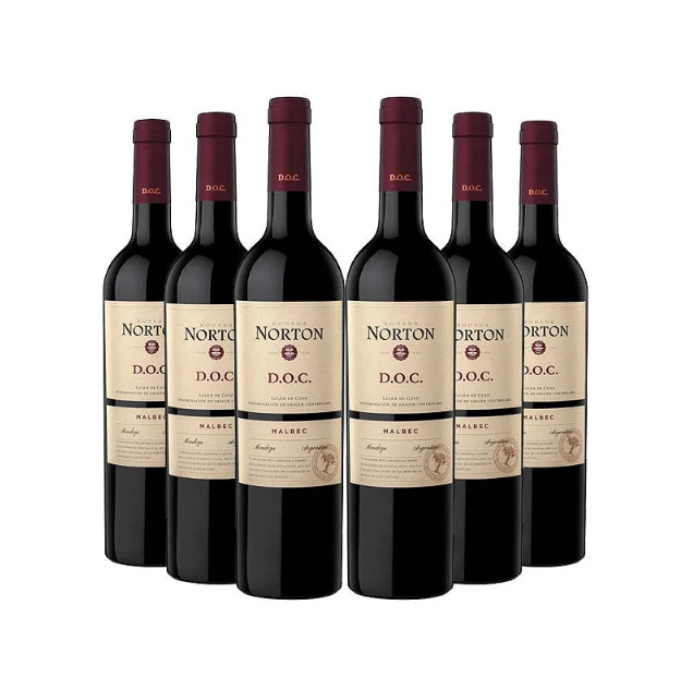 Kit com 6 Vinho Tinto Argentino Norton DOC Malbec